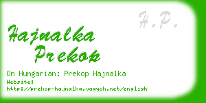hajnalka prekop business card